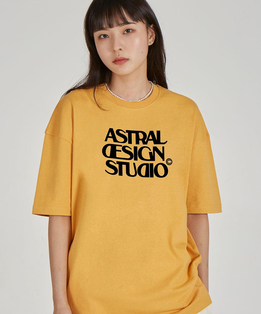 Astral Projection Astral Design Studio Round Neck 15-Count Cotton Short Sleeve T-Shirt_Cheddar L
