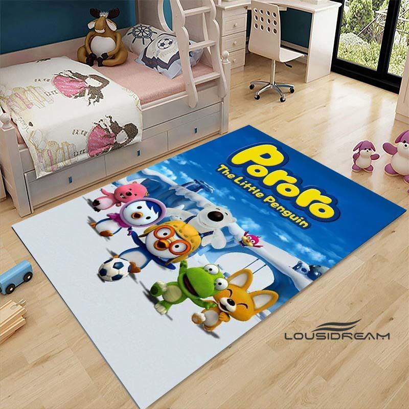 2026 Tappeti con Motivo a Forma di Pesce Carino P-Pororo-Park 15 Misure Tappetino per Pavimento Soggiorno Camera da Letto Comodino Tappeto Area Tappeto per Giochi Camera dei Bambini Decorazione per la Casa