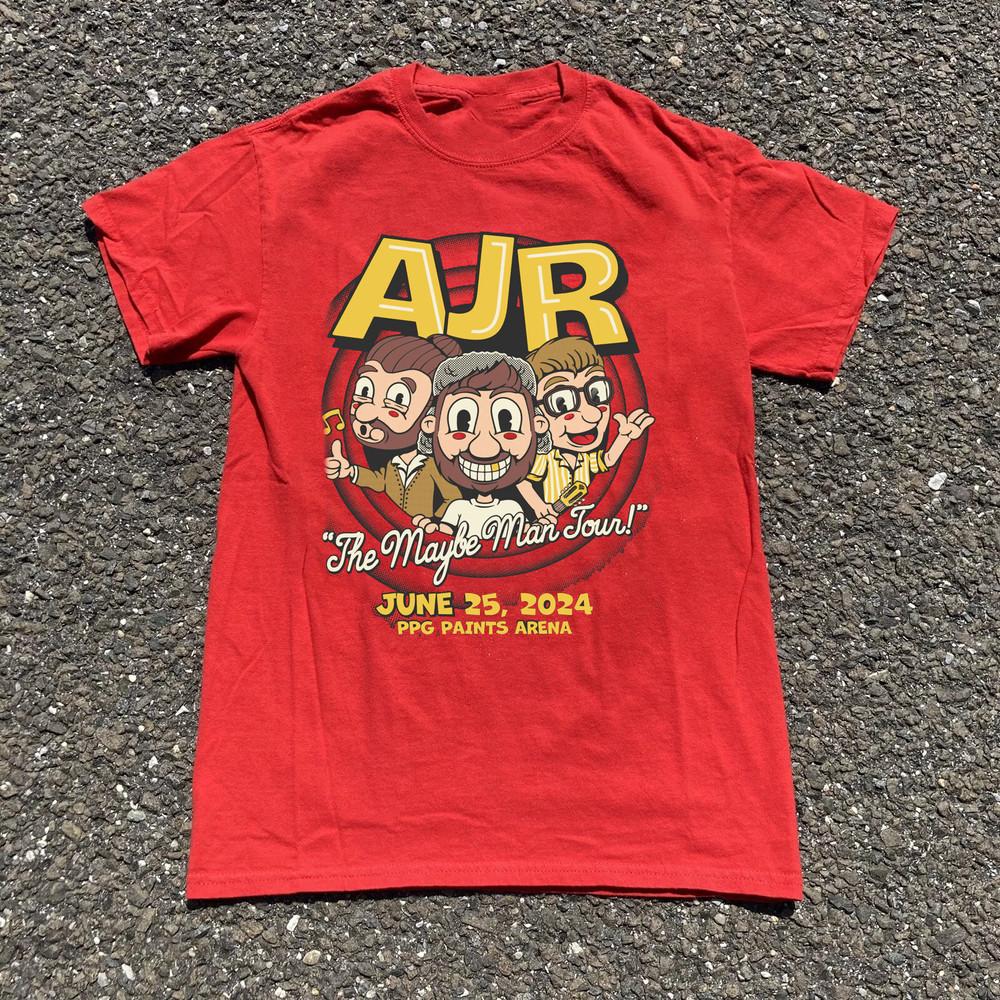 

Ajr The Maybe Man Tour 2024 Band Collection All Size S to 5XL Red Tshirt Unisex T-Shirt XL
