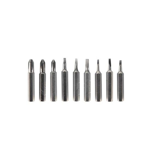 Tournevis de précision 9 en 1 format stylo - Marque - Cruciforme - Plat - Étoile