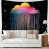 Boho Galaxy Tapestry Rainbow Sunset Cloud Neon Stars Aesthetic Wall Hanging Fabric Art for Living Room Decor Space Backdrop