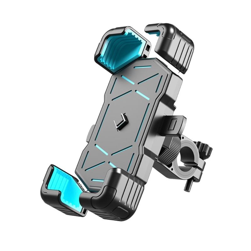 Bike Phone Mount Stand NonSlip Anti-Vibrations Universal Bike Handlebar Adjustable Phone Mount Clip Easily to Install