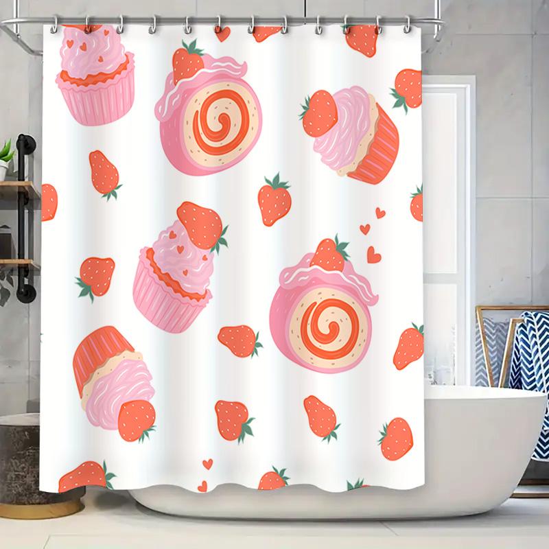

Polyester Bath Shower Curtain Waterproof Kitchen Bathroom Decor W60H190(CM)-1 Pcs
