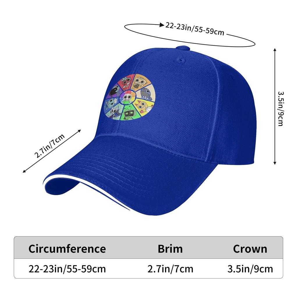 Unisex Dandy's World Kreslená Sendvičová Čepice Baseballová Čepice Snapback Čepice Hororová Hra Trucker Čepice Nastavitelné Sluneční Čepice Léto