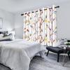 2Pcs/Set Flower Birds Blackout Curtains Perching Branches Nature Themed Window Drapes Bedroom Living Room Decor Interior Curtain
