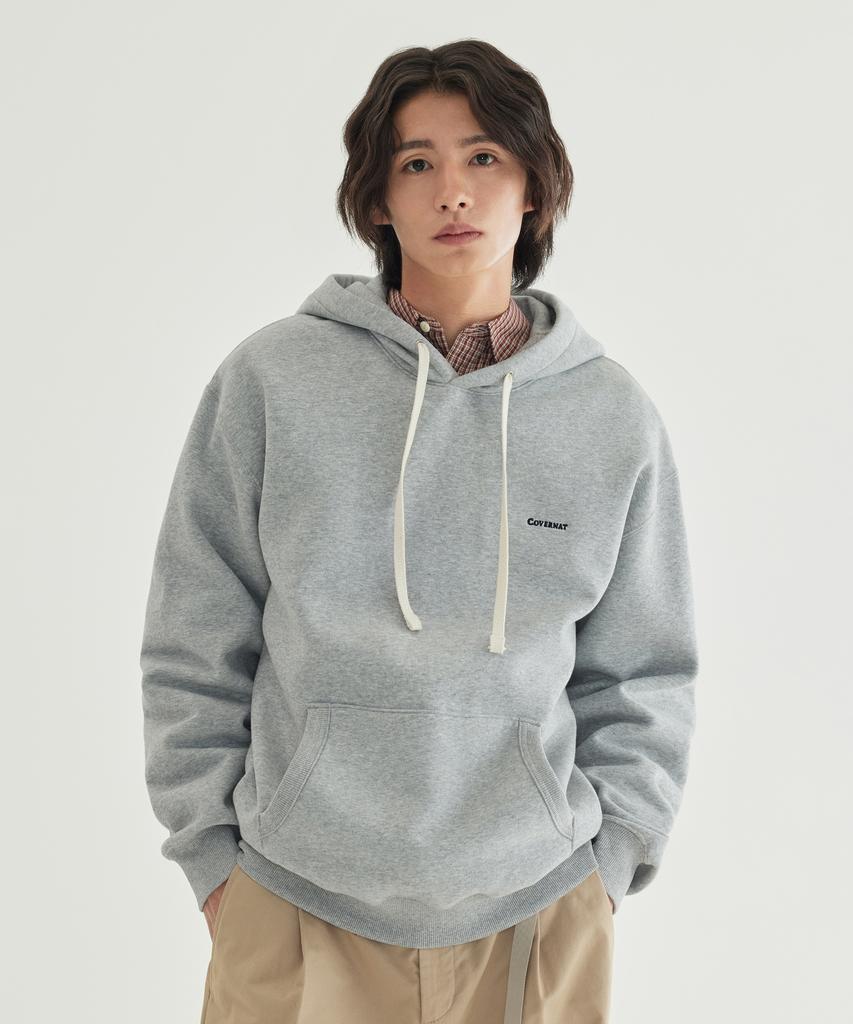 Small Logo Fleece-Lined Hoodie Melange Gray