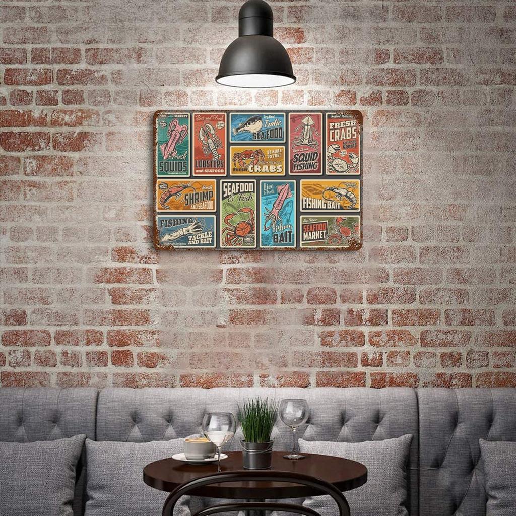 1-Pack Rustic Metal Wall Sign, 20×30cm and 30×40cm, Aged Surface Decor for Cafe Corner, Kitchen, Study or Family Room