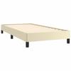 Bed Frame Cream 90x190 cm Faux Leather
