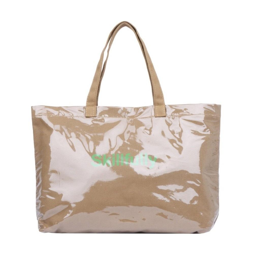 Storage Bag PVC Tote Bag Large Capacity Letter Prints Handbags Transparent Jelly Bag Sports хаки