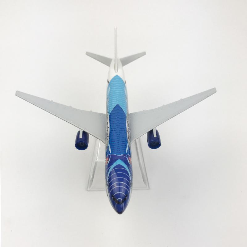 16cm for Malaysia Wave Line B777 Airplane Diecast Metal Finished Aircraft Model Decorative Bookcase Suitable for Gift Giving