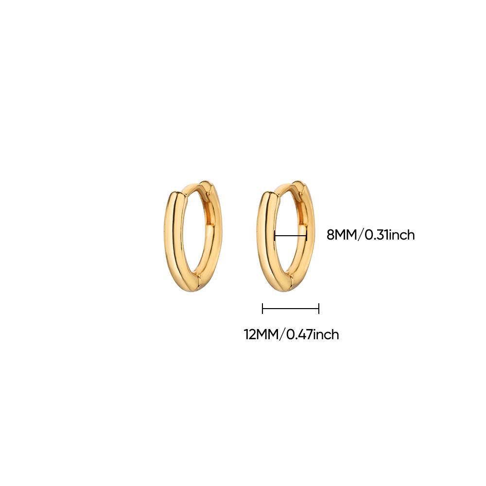 Classic Hoop Earrings For Women Girls Gold Color Chunky Stainless Steel Earrings  Trend New In Minimalist Ear Jewelry Aretes