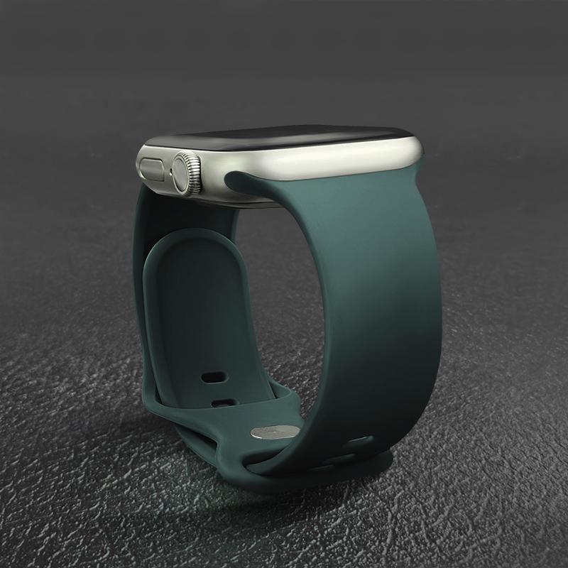 Sport Silicone Strap For Apple Watch Bands 44mm 46mm 42mm 45mm 41mm 49 40mm Correa Bracelet iWatch series 10 11 9 8 7 ultra 3 SE