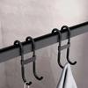 Multifunctional No-Drill Shower Glass Hanging Hook, Heavy Load Storage Hook for Towels Robes Clothes