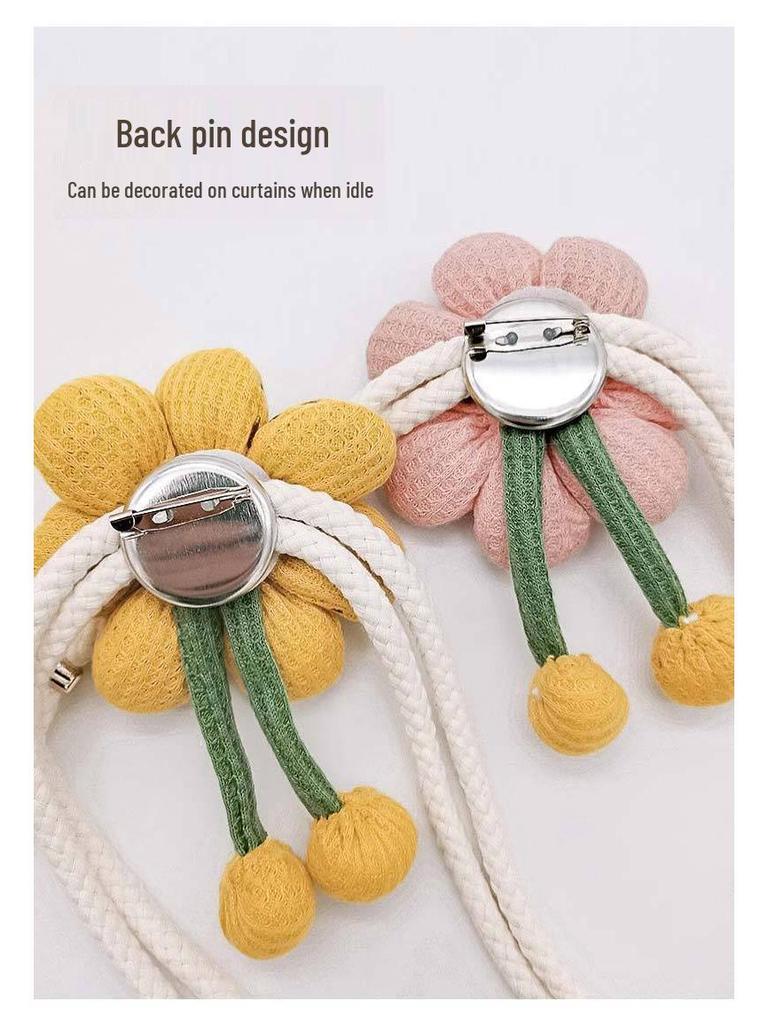Cute Cartoon Sunflower Curtain Tiebacks Decoration Straps