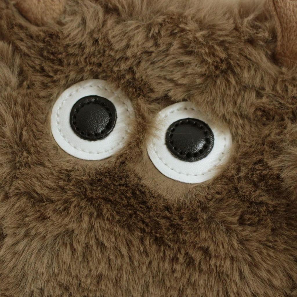 1253 Faux Fur Animal Motif Vertical Shoulder Mini Tote Bag EU BR 2way Crypted B [Rootote] (04 Jackalope)