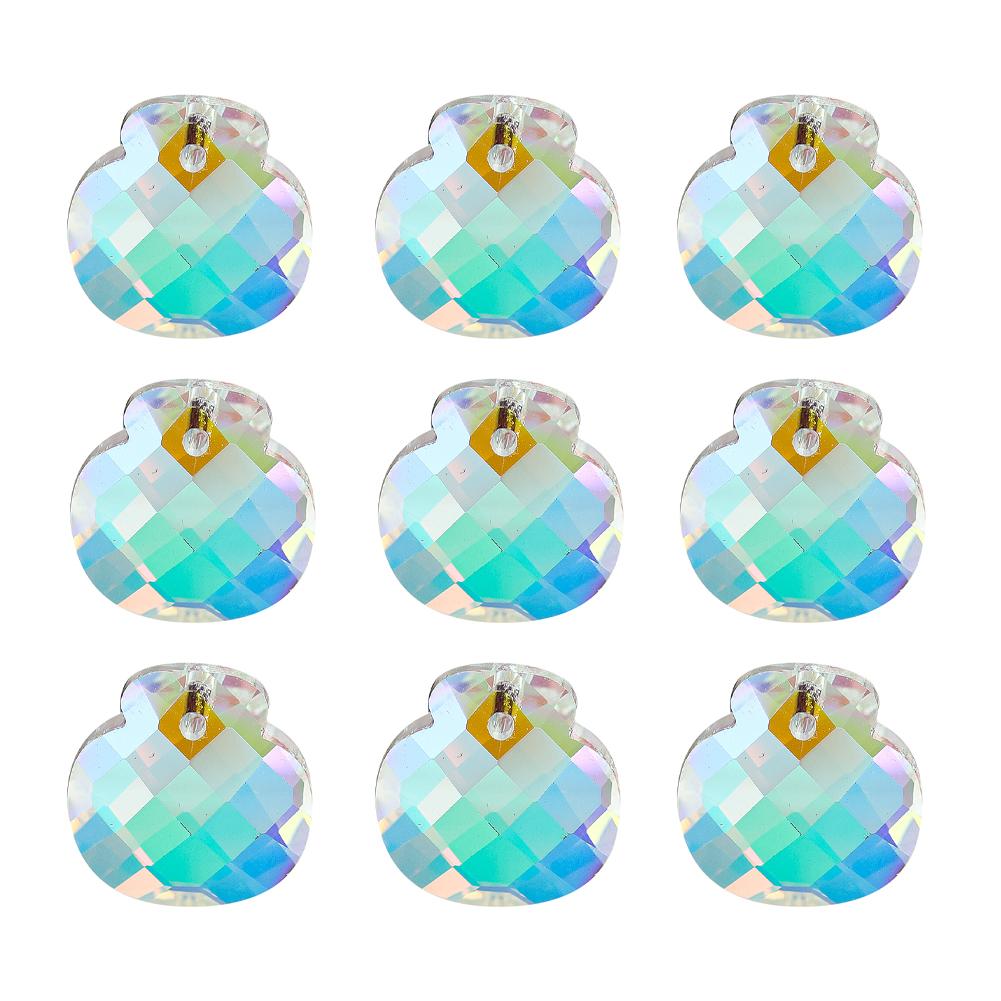 

5 шт. 15 мм AB цветной кристалл ракушка форма стеклянная художественная призма граненые бусины люстры аксессуары для люстр DIY изготовление ювелирных изделий