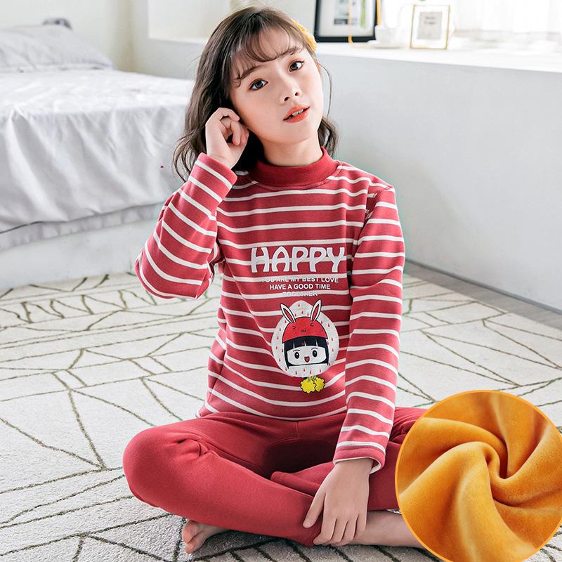 

Дитячий осінньо-зимовий мультяшний піжамний комплект - Тепла білизна та штани для малюків та дітей 160 cm