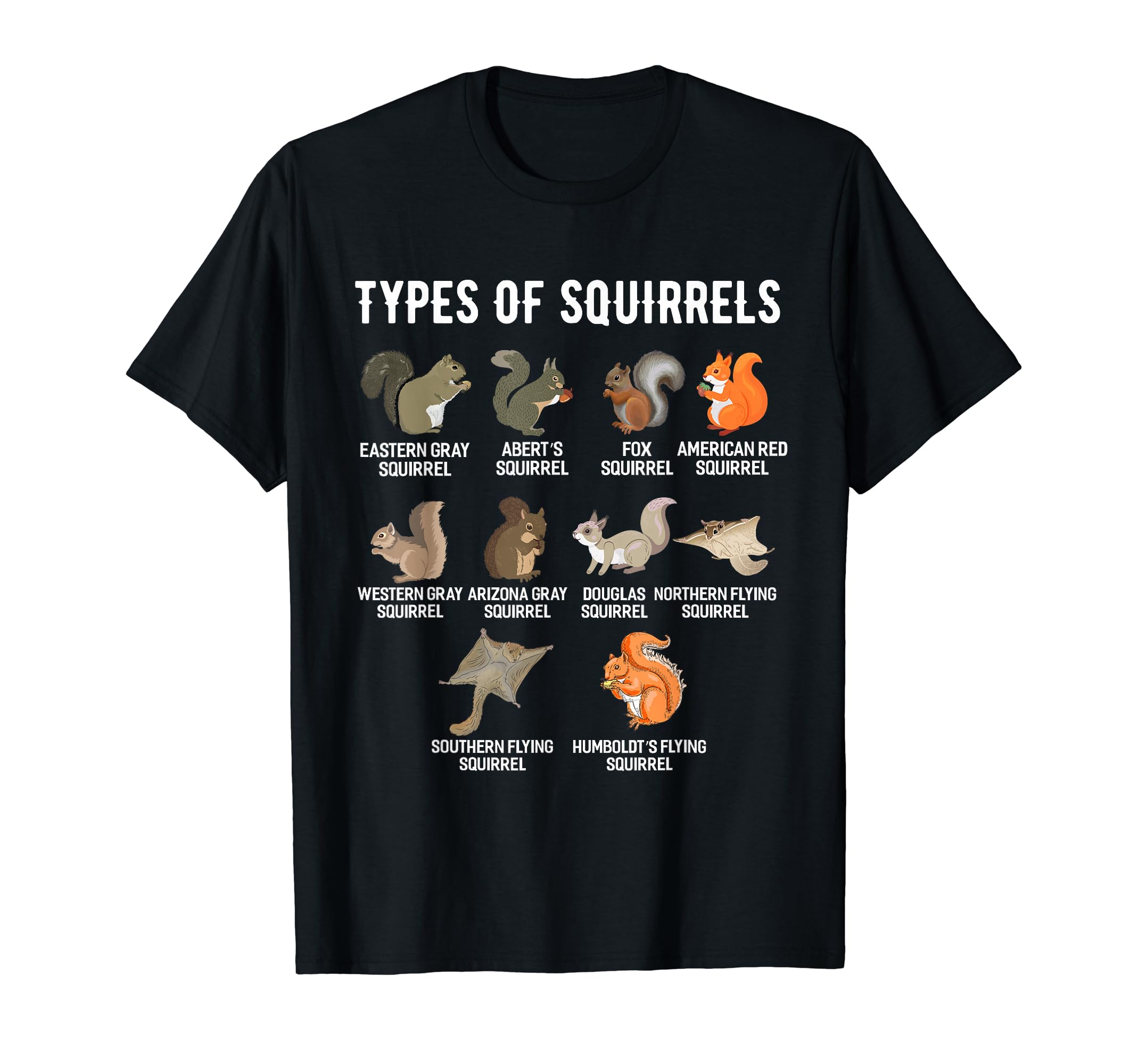 Types of Squirrel Shirts Funny Squirrel Shirts Squirrel T-Shirts