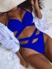 Mulheres cinta gravatas conjunto de biquíni feminino maiô 2 peças sexy roupa de banho praia