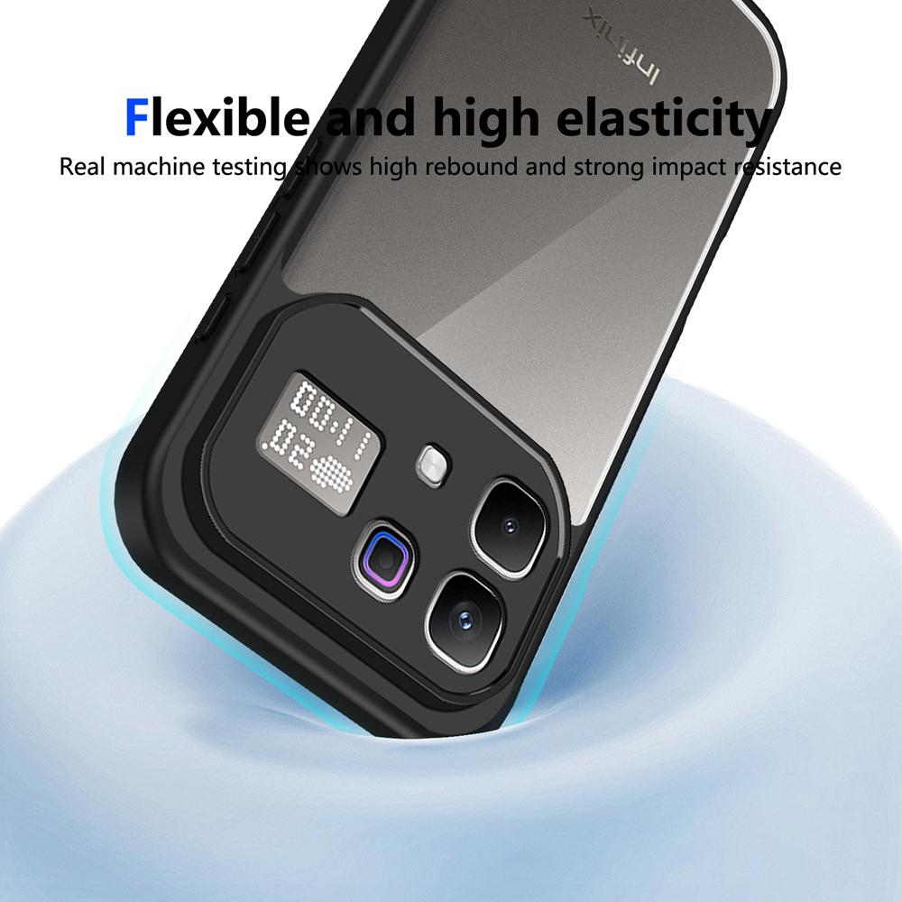 KEYSION Transparent Phone Case for Infinix Note 60 Pro 5G Soft Silicone+PC Clear Shockproof Phone Cover for Infinix Note 60 5G