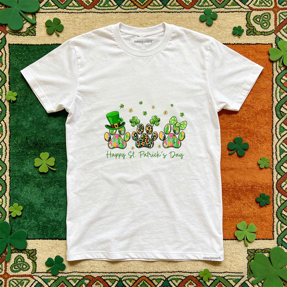 

Saint Patrick lucky Irish green printed T shirt Adult Retro cotton Casual funny festival Unisex Women Unisex Party tee S