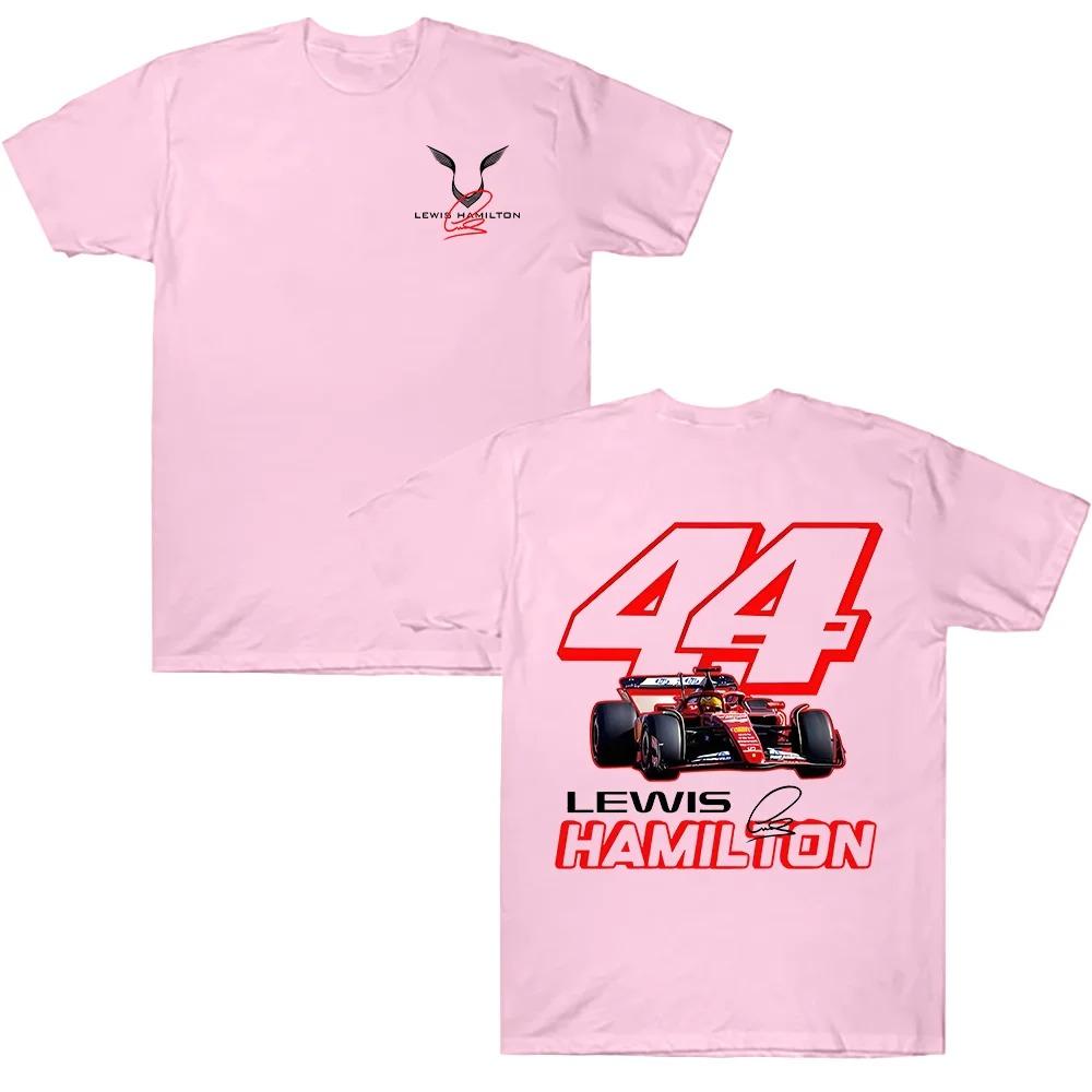 Lewis Hamilton Racing 44 Tričko Dámské Pánské Módní Bavlněné Tričko Pohodlné Nový Vzor Tepláková souprava High Street Krátký Rukáv Oblečení