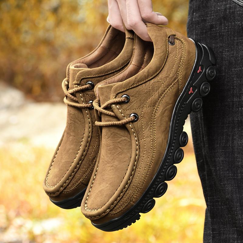 Fashion High Quality Men Real Leather Casual Shoes Classic Genuine Leather Loafers for Man Comfortable Driving Shoe Male Sneakers Casual