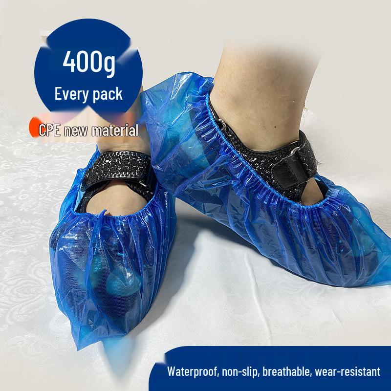 Thickened Non-Woven Disposable Shoe Covers - Extra Large, Full Elastic Fit for Adults and Children