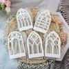 5pcs Candlesticks Silicone Molds Gothic House Candle Holder Castings Molds