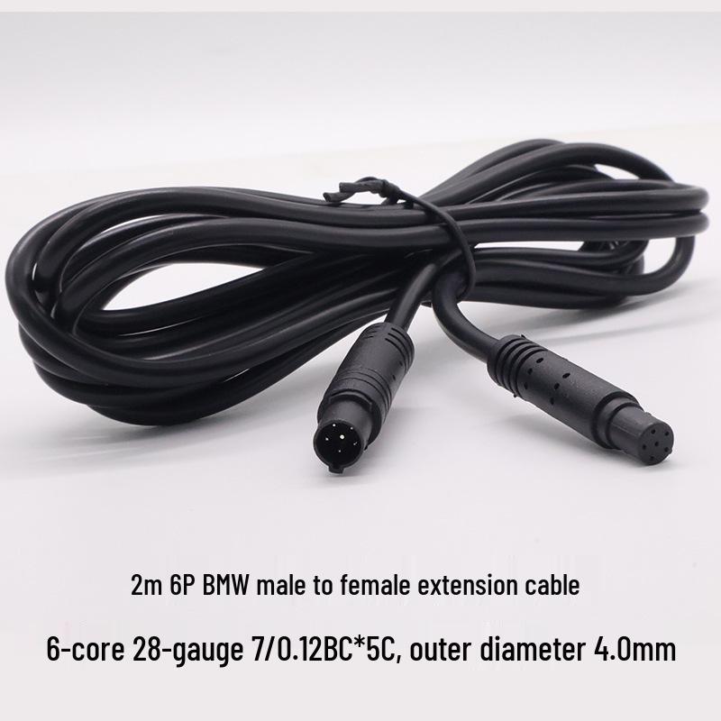 BMW Rearview Camera Extension Cable for 4-pin, 4P5P, 6P, 8-hole Male/Female Connections.