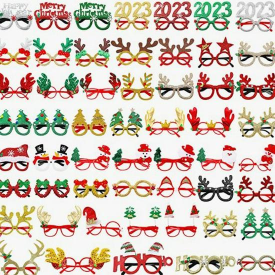 Festive Headband Eyeglass Frames: Christmas, Halloween, Valentine's Day & Party Glasses with Santa Claus Design
