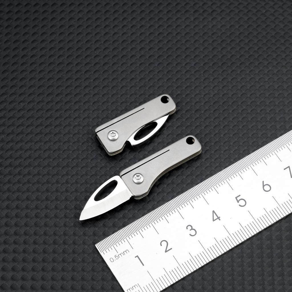 7Cr Steel Sharp Mini Folding Knife Titanium Alloy Portable Pocket Knife Utility Zipper Knife EDC Emergency Unpacking Tool