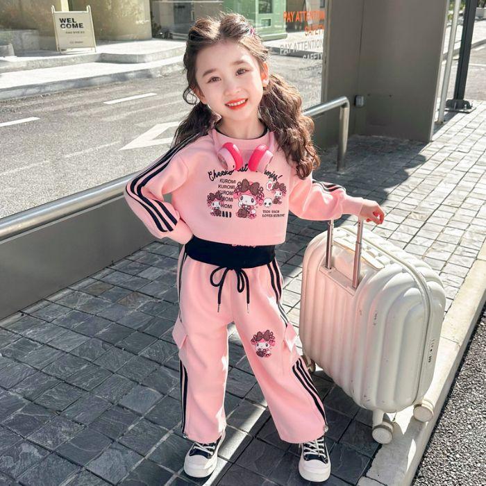 Girls Autumn Fashion 3 Piece Set Stylish Hoodie Outfit for Toddlers and Kids