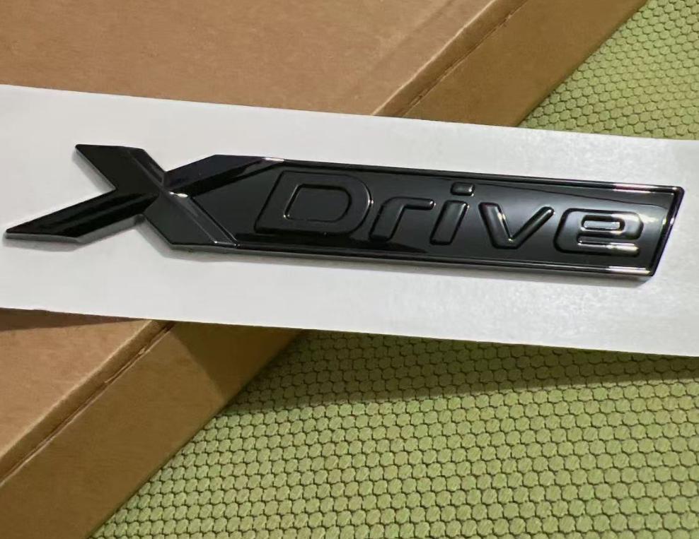 1X New ABS Chrome Black Fender Lowercase Letters XDrive Emblems for 1 3 4 5 6 7 Series X1 X3 X4 X5 X6 Z4 GT X Drive Badges