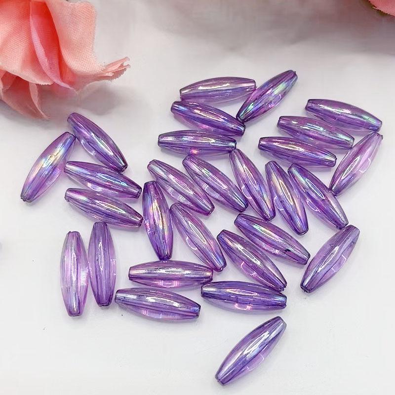 6x19mm Iridescent AB Oval Water Drop Acrylic Beads for DIY Handmade Crafts