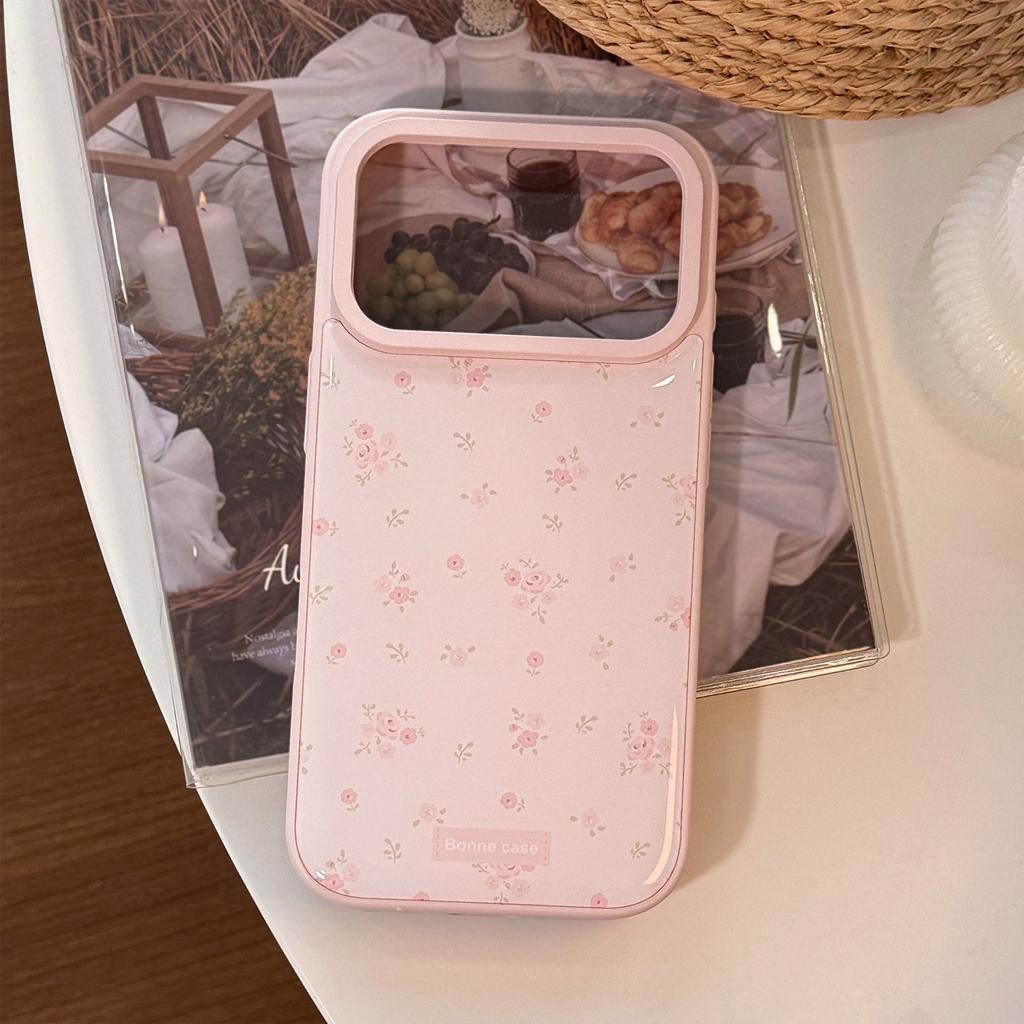 Fiori di Rosa Rosa Delicati e Bellissimi Cover Protettiva Antiurto con Colla Goccia per iPhone 17 16 15 14 13 Pro Max Plus Air