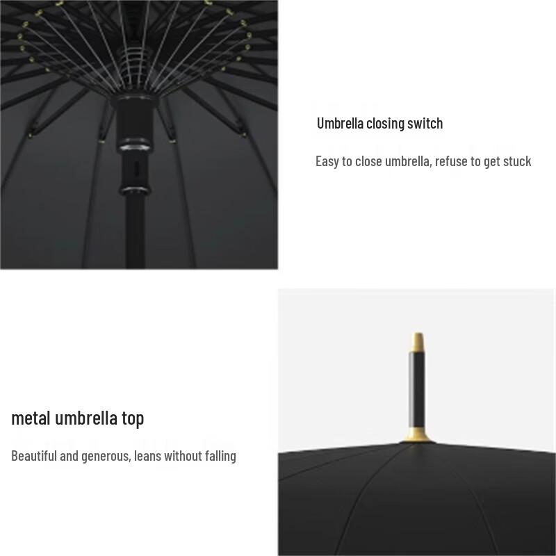 Ximengyuan Large Reinforced 24-Rib Automatic Windproof Long Handle Umbrella
