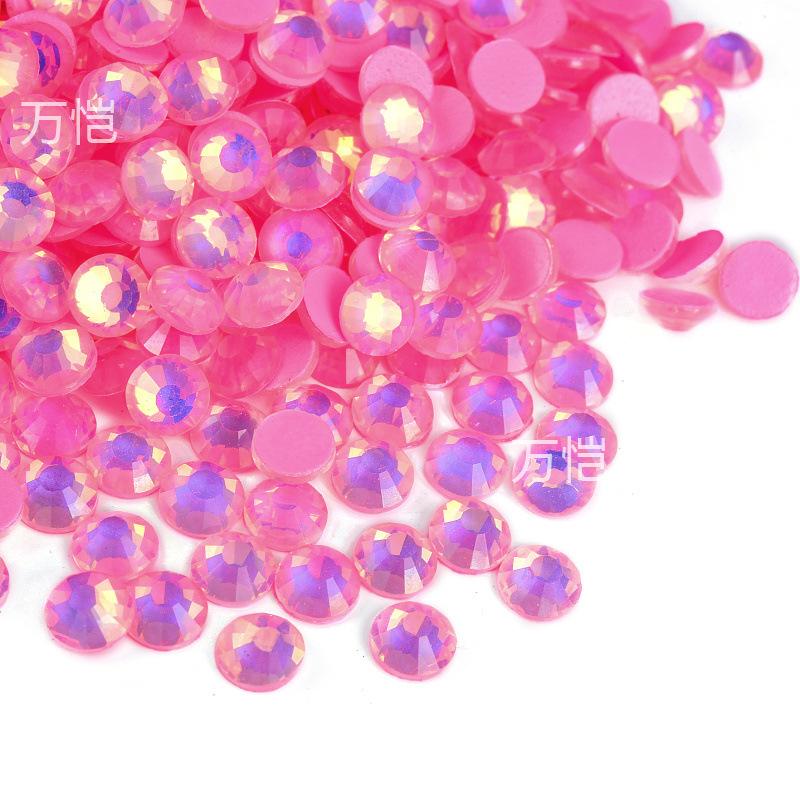 Pink Series Crystal Glass Flat Bottom Diamond Diy Rhinestone Nail Drill Mobile Phone Case Violent Bear Rhinestone Accessories Jewelry