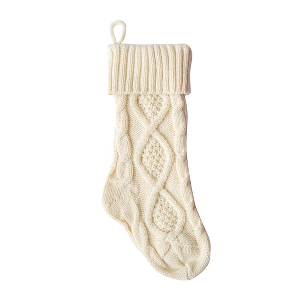 Christmas Knitted Xmas 18 Inches Double-Sided Fireplace Hanging For Family Christmas Decoration