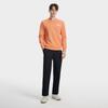 FILA Heritage Fashion Simple Classic Basic Casual Comfortable Versatile Knit Crewneck Sweatshirt Men sweatshirt Bright-Orange F11M618202FOR