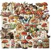 50Pcs Retro Mushroom Graffiti Stickers Handmade Account DIY Luggage Notebook Motorcycle PET Waterproof Decals