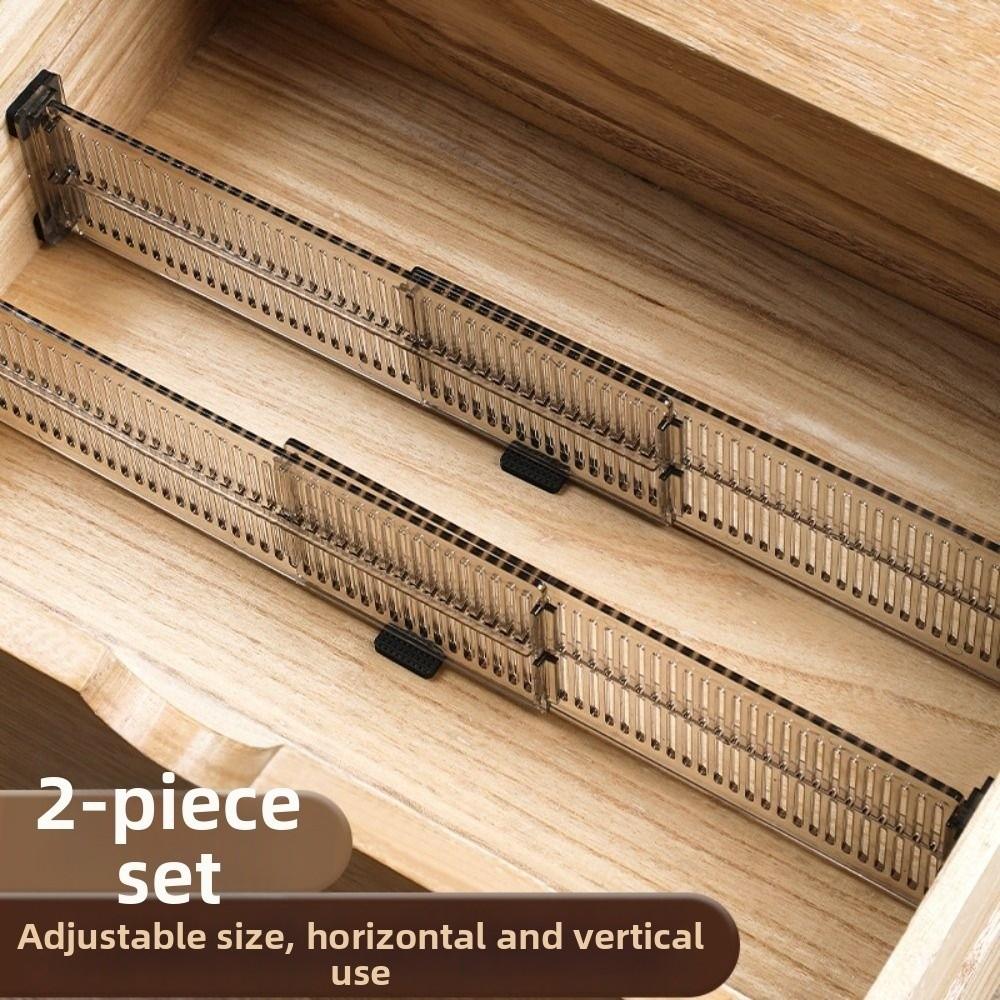 2/4/6Pcs Adjustable Drawer Partition Board Creative Retractable Drawer Separators Kitchen Utensils