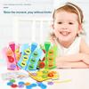 Threading Ropes Wooden Clothes Educational Hand Eye Coordination Toy For Kids