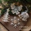 Christmas Transparent Acrylic Tree Hangings - Multi-Style Pendants for Family Party & Home Christmas Decoration