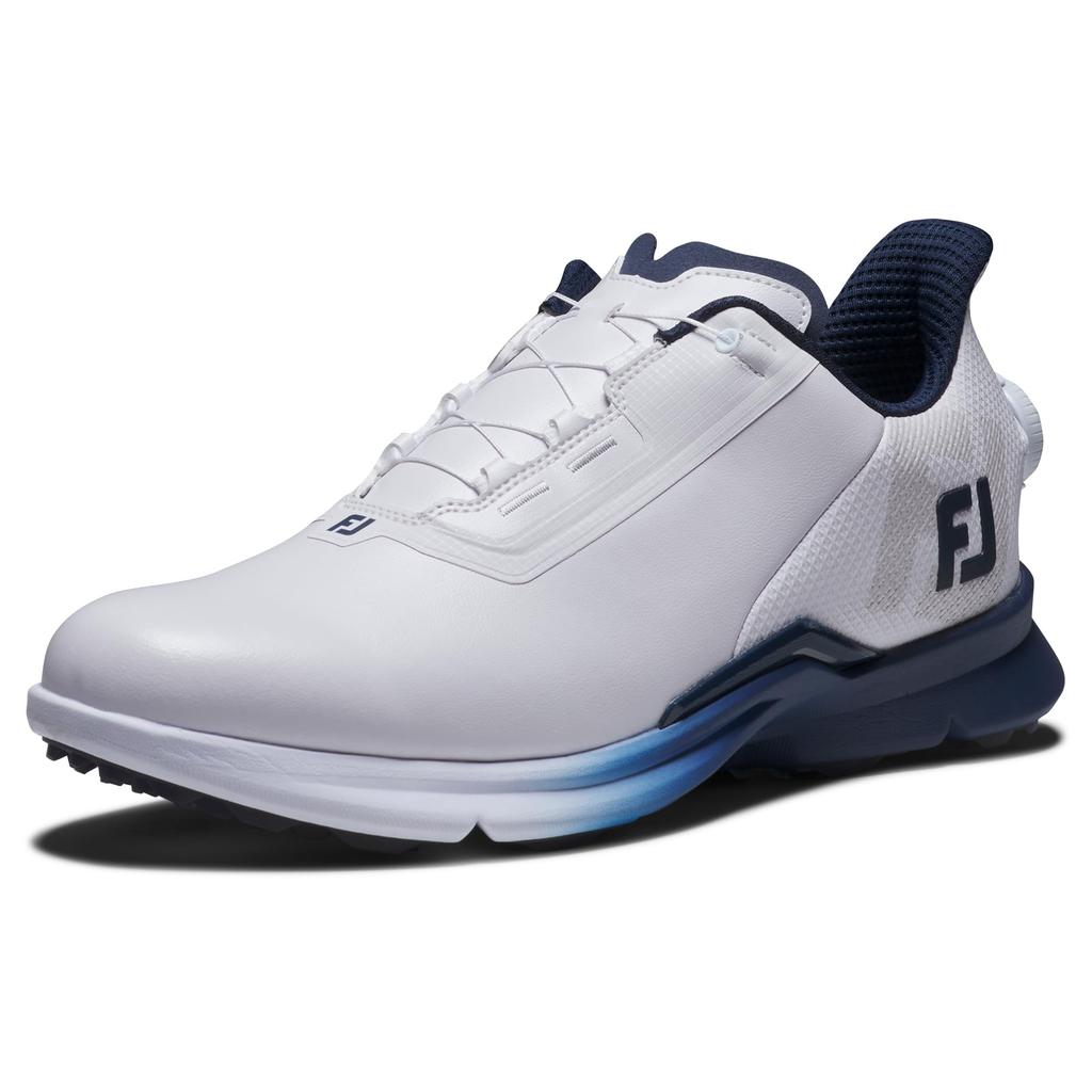 FootJoy FJ Fuel BOA Golf 3E Men's Shoes, White/Navy, 27.0 Cm,