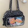 New Y2K Polka Dot Anime Ita Bag Two-dimensional Shoulder Bag Cute Girl Transparent Crossbody Bag Otaku DIY Comic Display Handbag