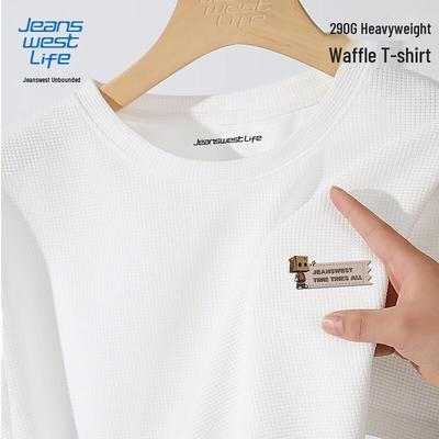 JEANSWEST LIFE Waffelstrick Kurzarm-T-Shirt für Herren