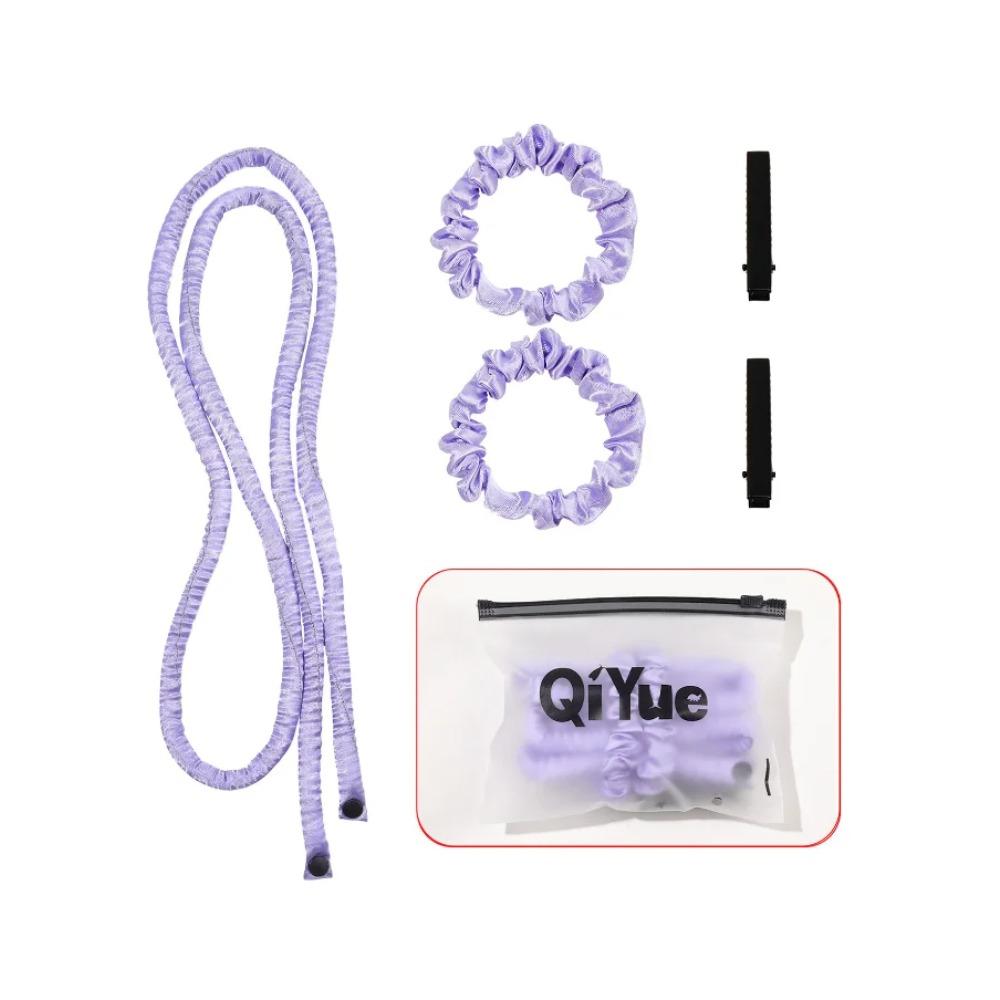 Heatless Curling Rod Headband No Heat Silk Ribbon Rollers for Overnight Sleeping Curls Styling Kit with Hair Clips and Scrunchie