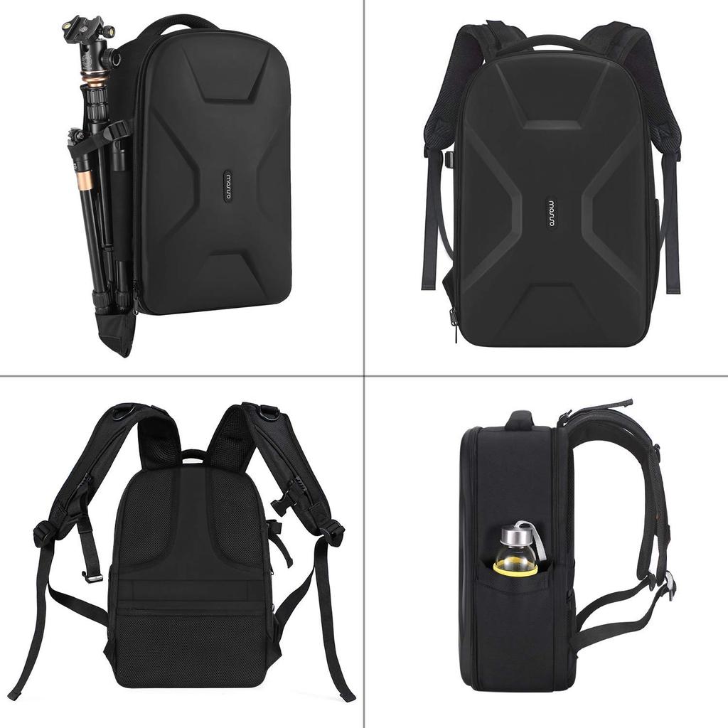 MOSISO Kamera-Rucksack Kompatibel mit Schützende Kameratasche Zoll Wasserabweisend mit Stativ Laptopfach Hartschalenkoffer DSLR/SLR/Mirrorless,