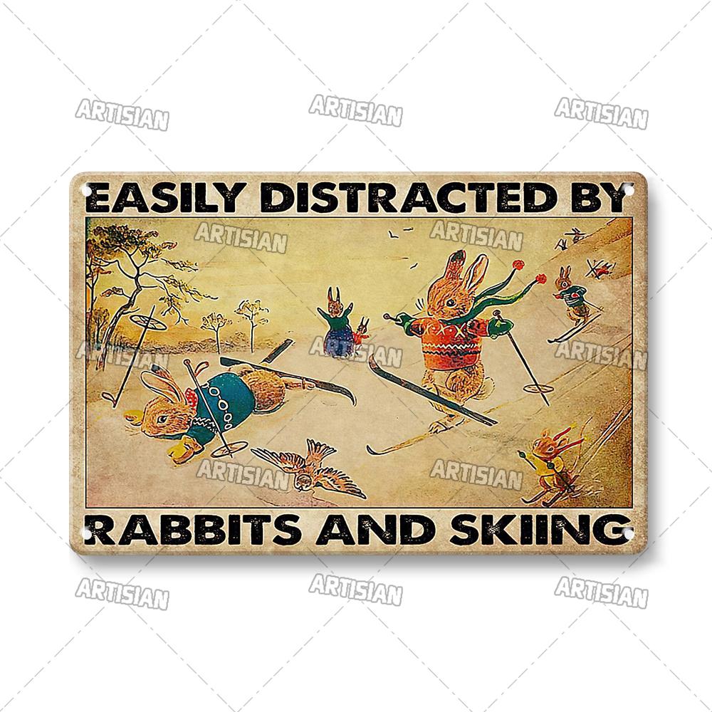 

Artisian Skiing Metal Poster Snowboarding Tin Plaque Sledding Sport Decorative Plate Wall Decor Garage Bar Pub Club Hotel Cafe 20x30cm（7.8x11.8inch）